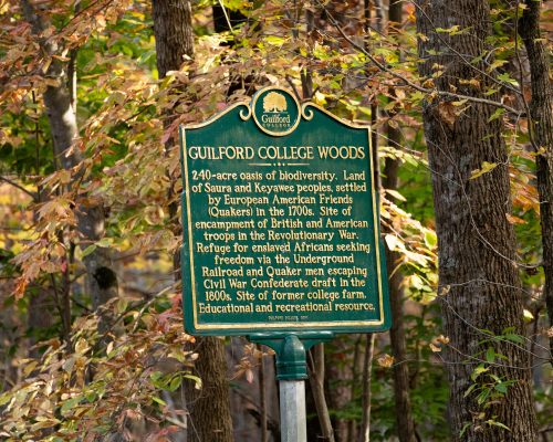 Historical Marker at Guilford Woods