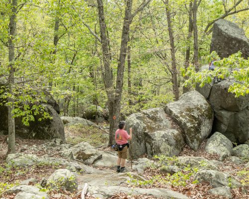 Ridges Mountain hike with boulders